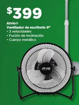 Bodega Aurrerá Atvlo Ventilador de escritorio 9" oferta