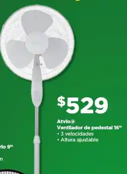 Bodega Aurrerá Atvio ventilador de pedestal 16" oferta