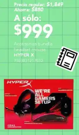 City Club Hyper x accesorios bundle headset mouse oferta