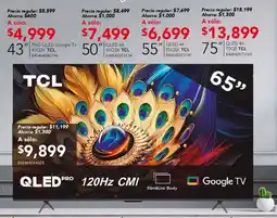 City Club Tcl google tv 43" oferta