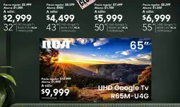 City Club Rca hd google tv 65" oferta