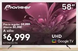 City Club Pioneer google tv 58" oferta