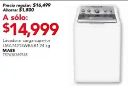 City Club Mabe lavadora carga superior oferta