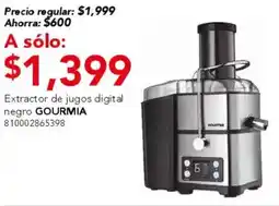City Club Gourmia extractor de jugos digital negro oferta