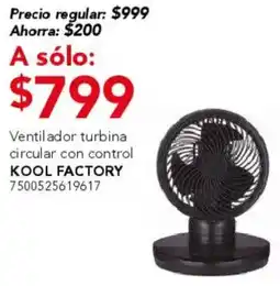 City Club Kool factory ventilador turbina circular con control oferta