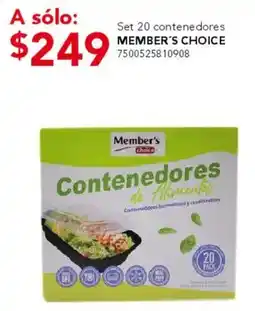 City Club Member's choice set 20 contenedores oferta