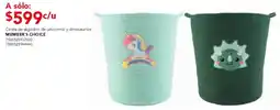 City Club Member's choice cesta de algodón de unicornio y dinosaurios oferta