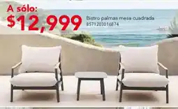 City Club Bistro palmas mesa cuadrada oferta
