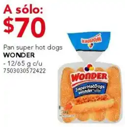 City Club Wonder pan super hot dogs oferta