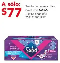 City Club Saba toalla femenina ultra nocturna oferta