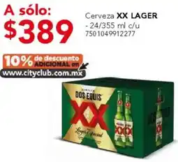 City Club XX lager cerveza oferta