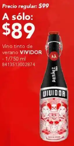 City Club Vividor vino tinto de verano oferta