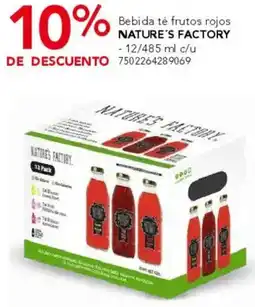 City Club Nature's factory bebida té frutos rojos oferta