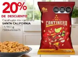City Club Santa california cacahuate mix cantinero oferta