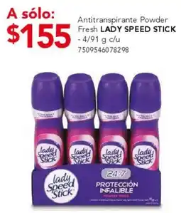 City Club Lady speed stick antitranspirante powder fresh oferta