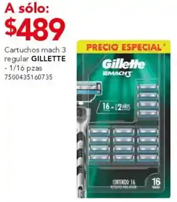 City Club Gillette cartuchos mach 3 regular oferta