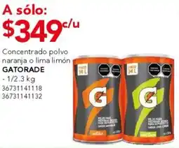 City Club Gatorade concentrado polvo naranja o lima limón oferta