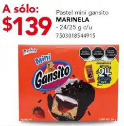 City Club Marinela pastel mini gansito oferta