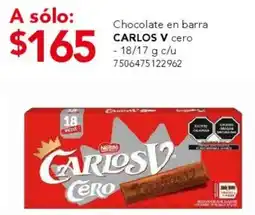 City Club Carlos v chocolate en barra cero oferta