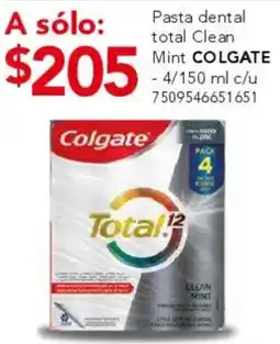 City Club Colgate pasta dental total clean mint oferta