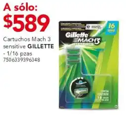 City Club Gillette cartuchos mach 3 sensitive oferta