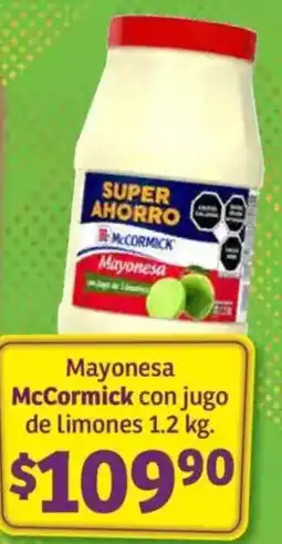 Soriana Híper Mccormick mayonesa con jugo de limones oferta
