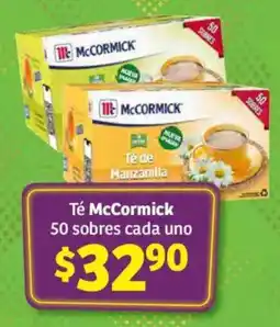 Soriana Híper Té mccormick 50 sobres cada uno oferta