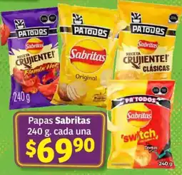 Soriana Híper Sabritas papas oferta