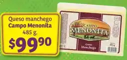 Soriana Híper Campo menonita queso manchego oferta