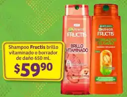 Soriana Híper Fructis shampoo brillo vitaminado o borrador de daño oferta