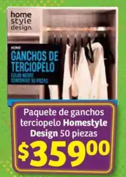 Soriana Híper Homestyle design paquete de ganchos terciopelo oferta