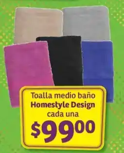 Soriana Híper Homestyle design toalla medio baño cada una oferta