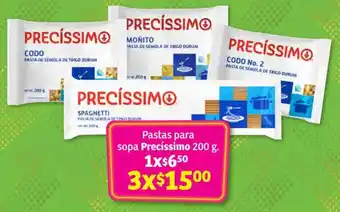 Soriana Híper Precíssimo pastas para sopa oferta