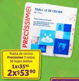 Soriana Híper Precíssimo toallitas para bebé 3 rollos 50 hojas dobles oferta