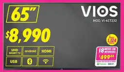 Soriana Híper Vios smart tv 65" oferta