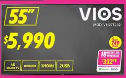 Soriana Híper Vios smart tv 55" oferta