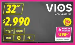 Soriana Híper Vios smart tv 32" oferta