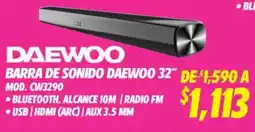 Soriana Híper Daewoo barra de sonido daewoo 32" oferta
