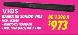 Soriana Híper Vios barra de sonido oferta