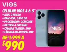 Soriana Híper Vios celular 4 6.5" oferta