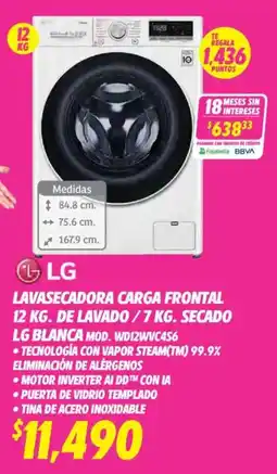 Soriana Híper Lg lavasecadora carga frontal oferta