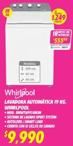 Soriana Híper Whirlpool lavadora automática oferta