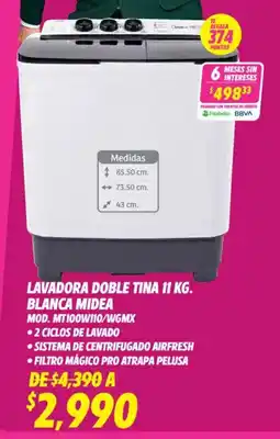 Soriana Híper Midea lavadora doble tina oferta