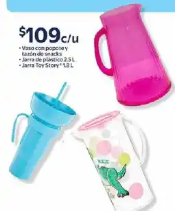 Walmart Vaso con popote y tazón de snacks oferta
