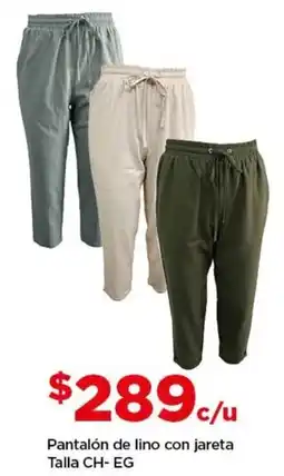 Bodega Aurrerá Pantalón de lino con jareta oferta