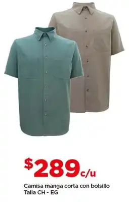 Bodega Aurrerá Camisa manga corta con bolsillo oferta