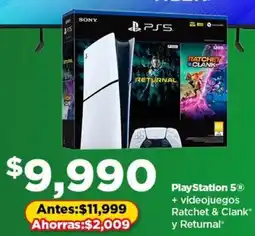 Bodega Aurrerá Playstation 5 + videojuegos ratchet & clank y returnal oferta