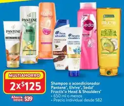 Walmart Pantene, elvive, sedal fructis o head & shoulders shampoo o acondicionador oferta