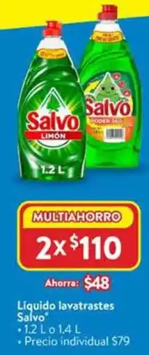 Walmart Salvo líquido lavatrastes oferta