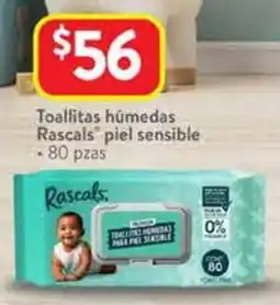 Walmart Rascals toallitas húmedas piel sensible oferta